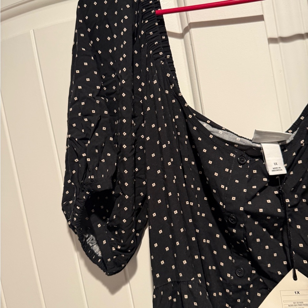 🍇Black patterned Dress - Picture 3 of 9